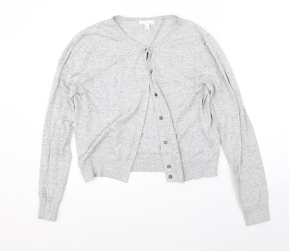 Womens UK Size M H&M Grey Cardigan Jumper