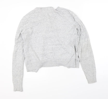 Womens UK Size M H&M Grey Cardigan Jumper