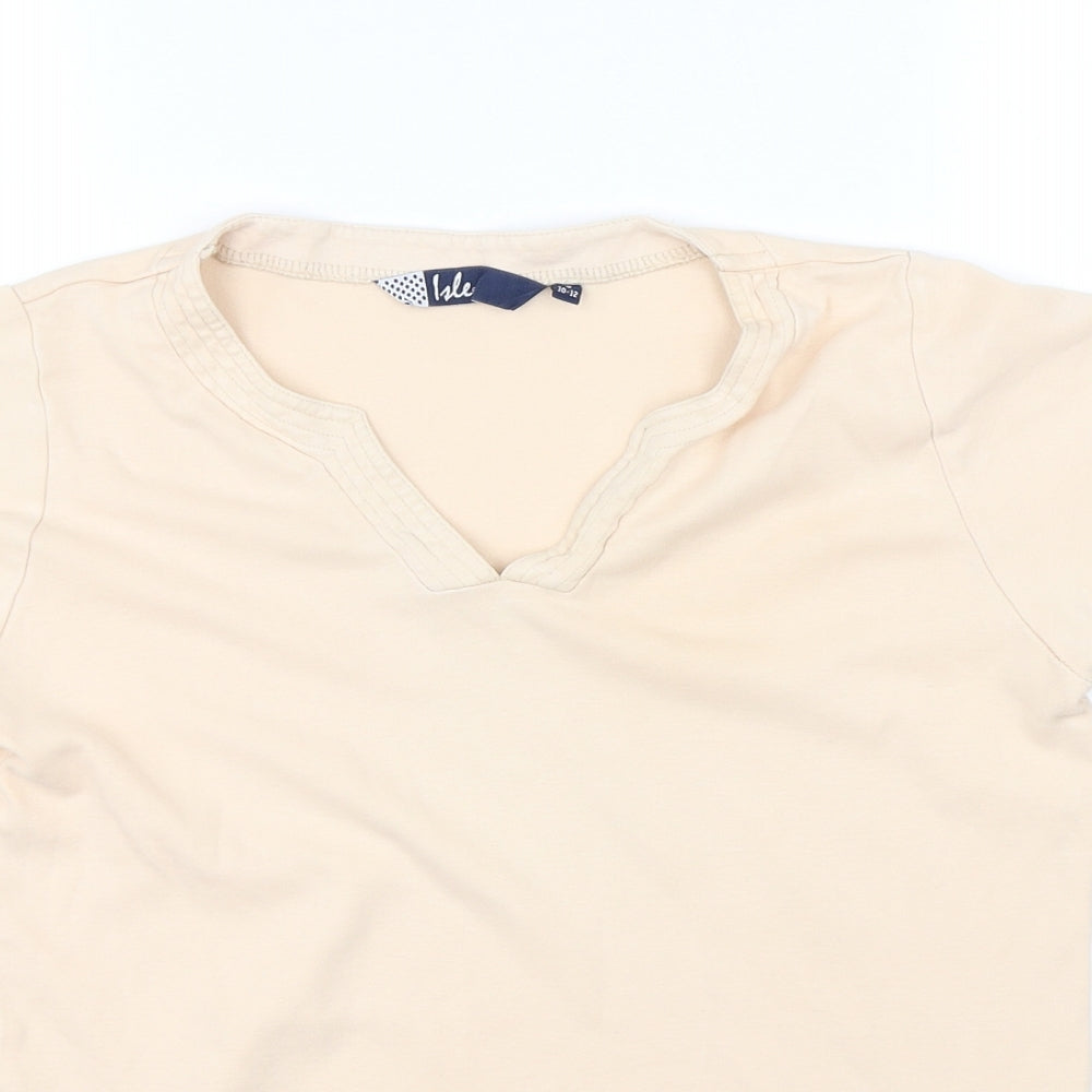 Isle Womens Orange   Basic T-Shirt Size S