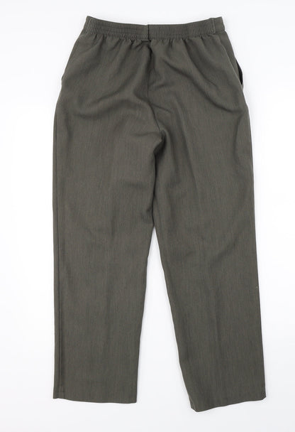 Womens UK Size 12 Marks & Spencer Regular Fit Dress Pants Green Trousers