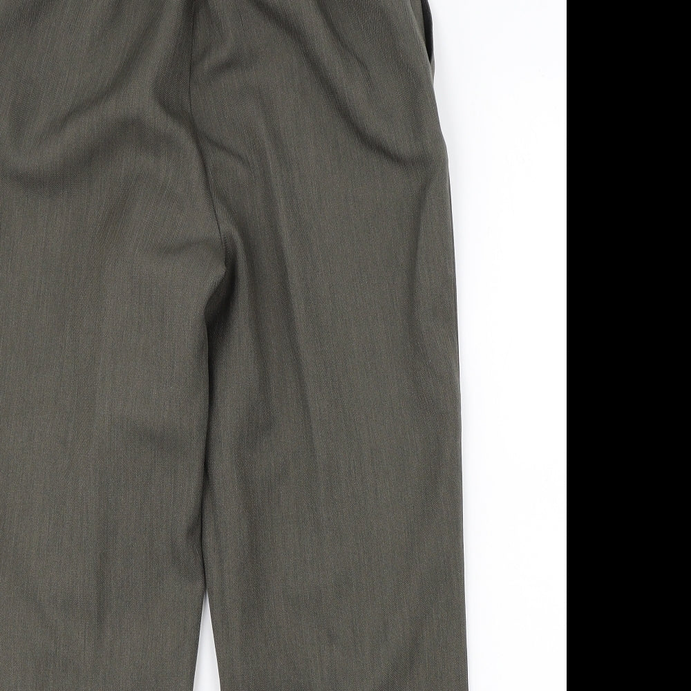 Womens UK Size 12 Marks & Spencer Regular Fit Dress Pants Green Trousers