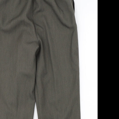 Womens UK Size 12 Marks & Spencer Regular Fit Dress Pants Green Trousers