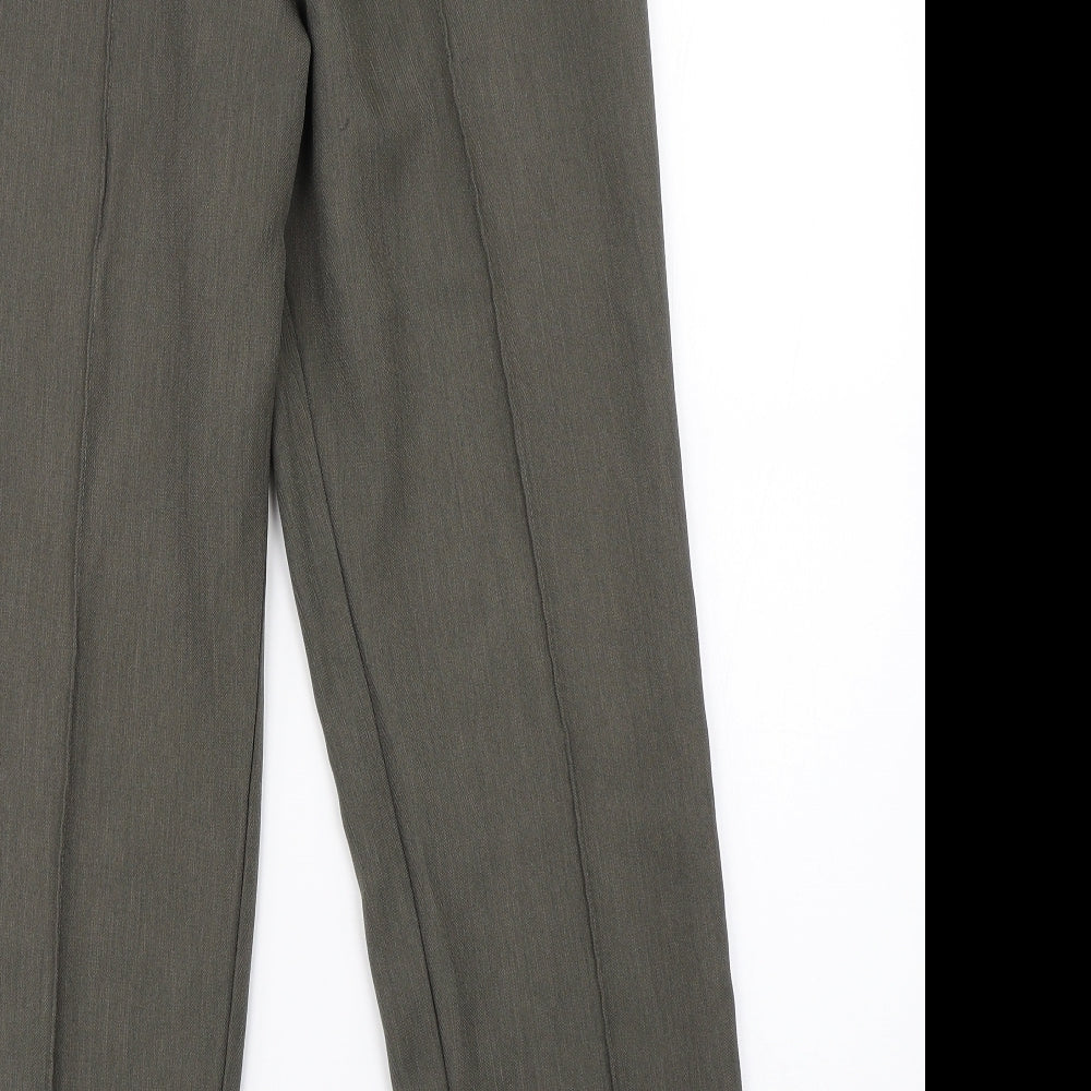 Womens UK Size 12 Marks & Spencer Regular Fit Dress Pants Green Trousers