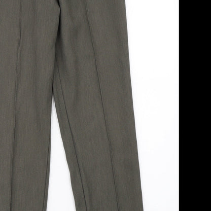 Womens UK Size 12 Marks & Spencer Regular Fit Dress Pants Green Trousers