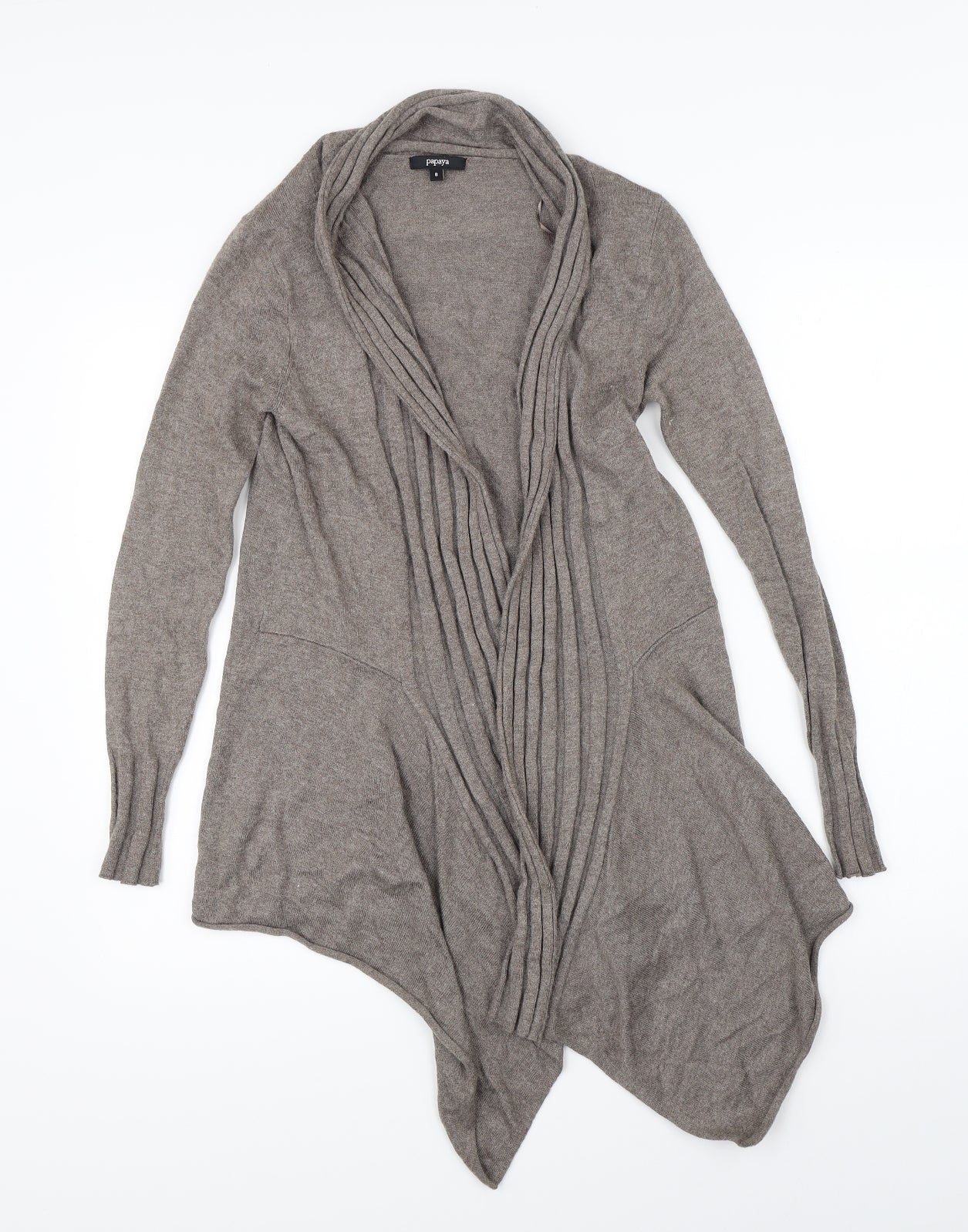 Womens UK Size 8 Papaya Brown Cardigan Jumper