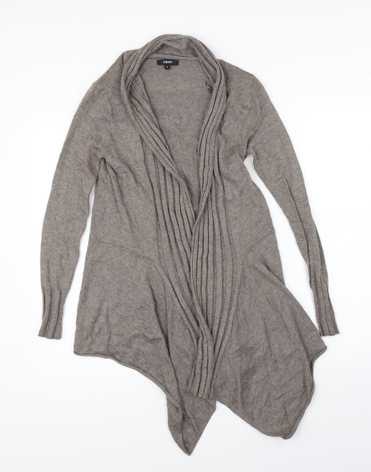 Womens UK Size 8 Papaya Brown Cardigan Jumper