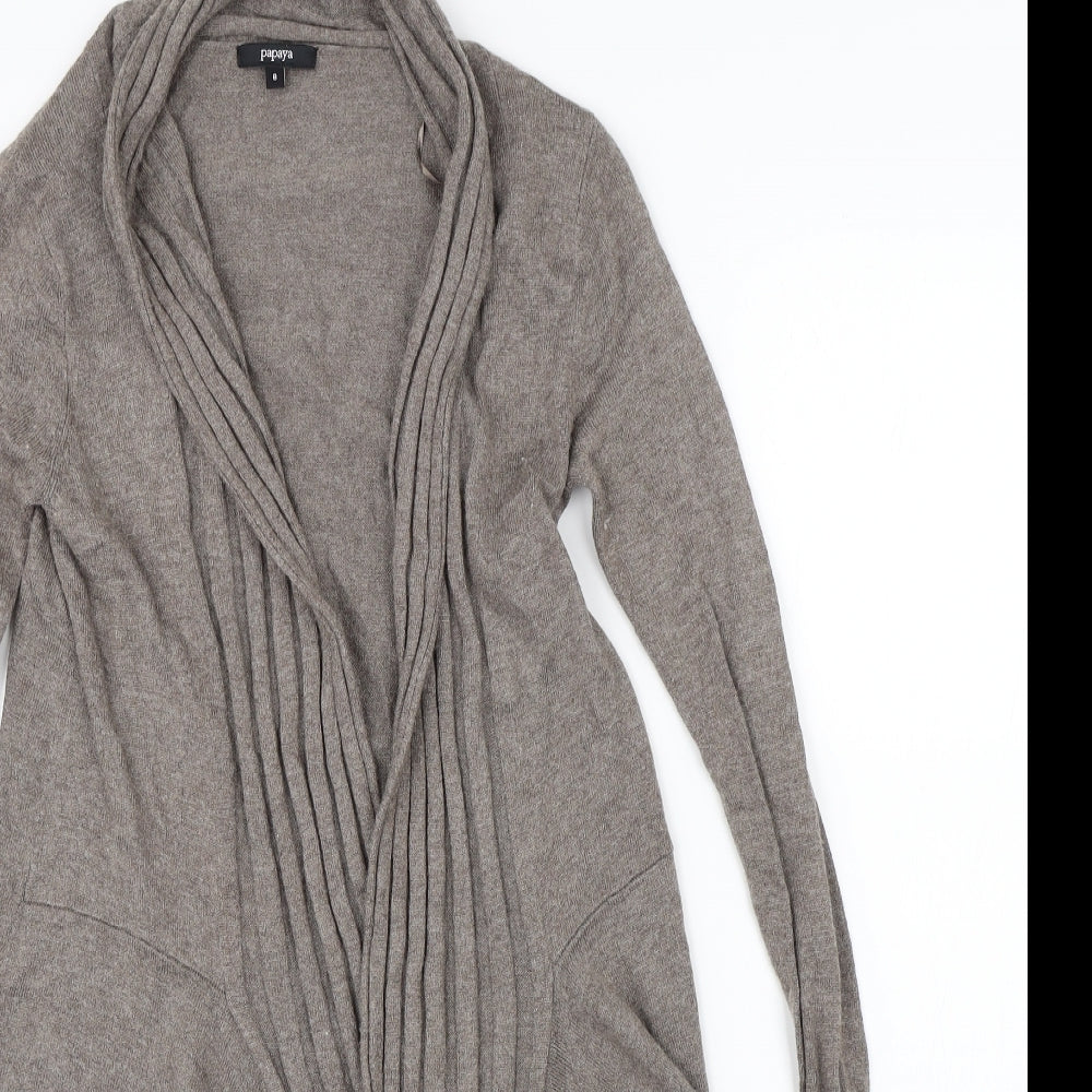 Womens UK Size 8 Papaya Brown Cardigan Jumper