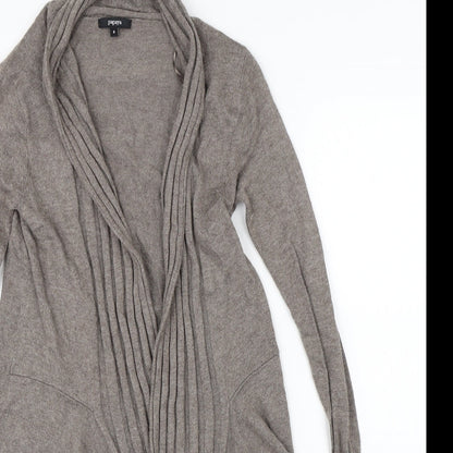 Womens UK Size 8 Papaya Brown Cardigan Jumper