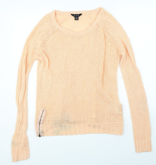 Womens UK Size 14 Miso Orange Pullover Jumper
