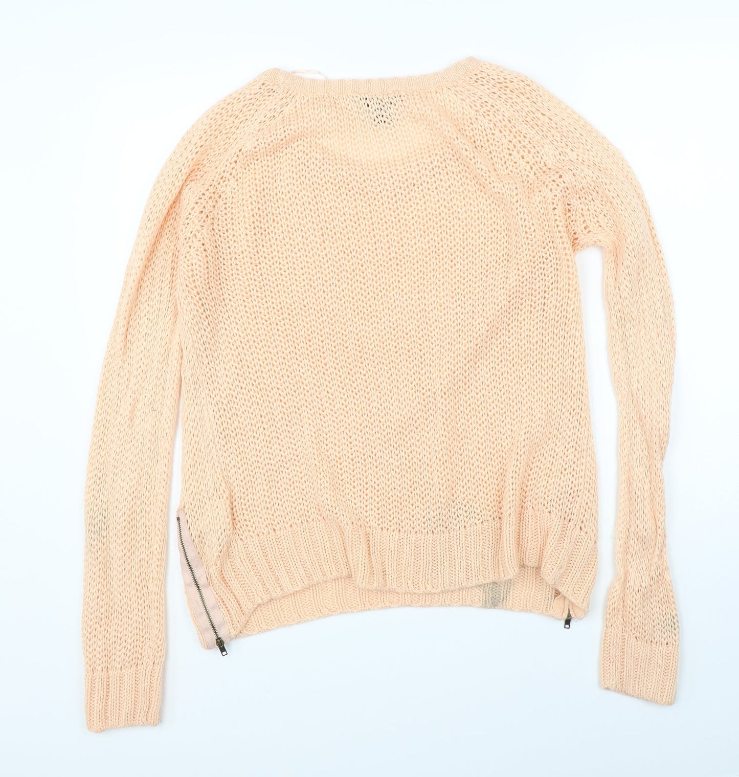 Womens UK Size 14 Miso Orange Pullover Jumper