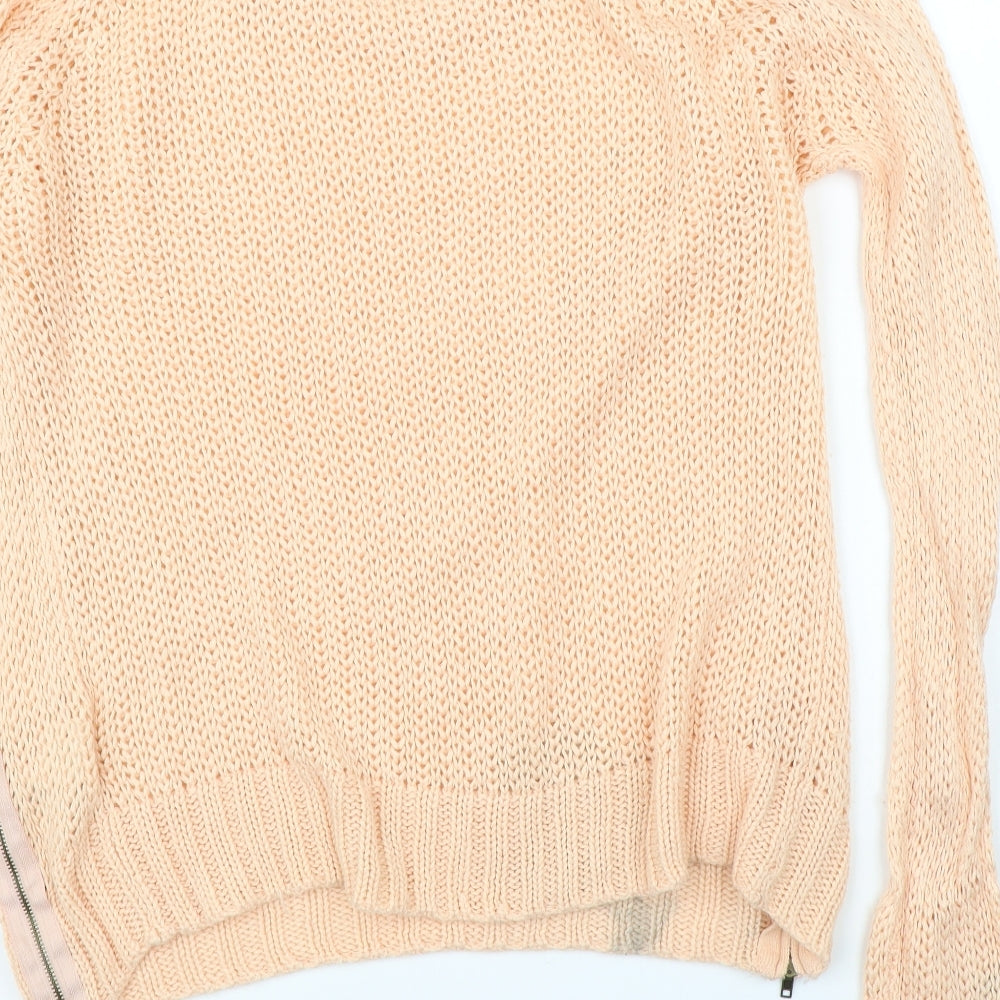 Womens UK Size 14 Miso Orange Pullover Jumper