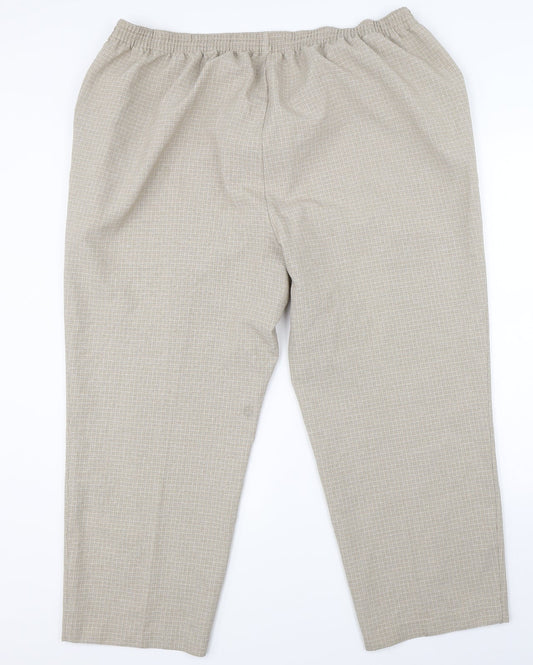 Marks & Spencer Womens Brown Check  Dress Pants Trousers Size 24 L25 in
