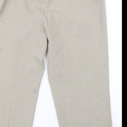 Marks & Spencer Womens Brown Check  Dress Pants Trousers Size 24 L25 in