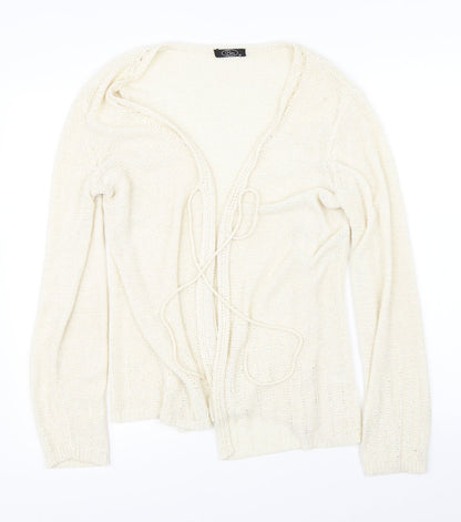 Womens UK Size M BM Beige Cardigan Jumper