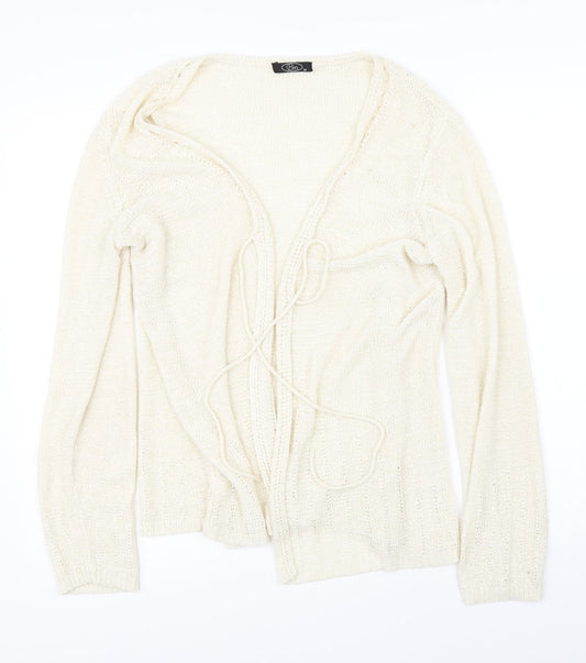 Womens UK Size M BM Beige Cardigan Jumper