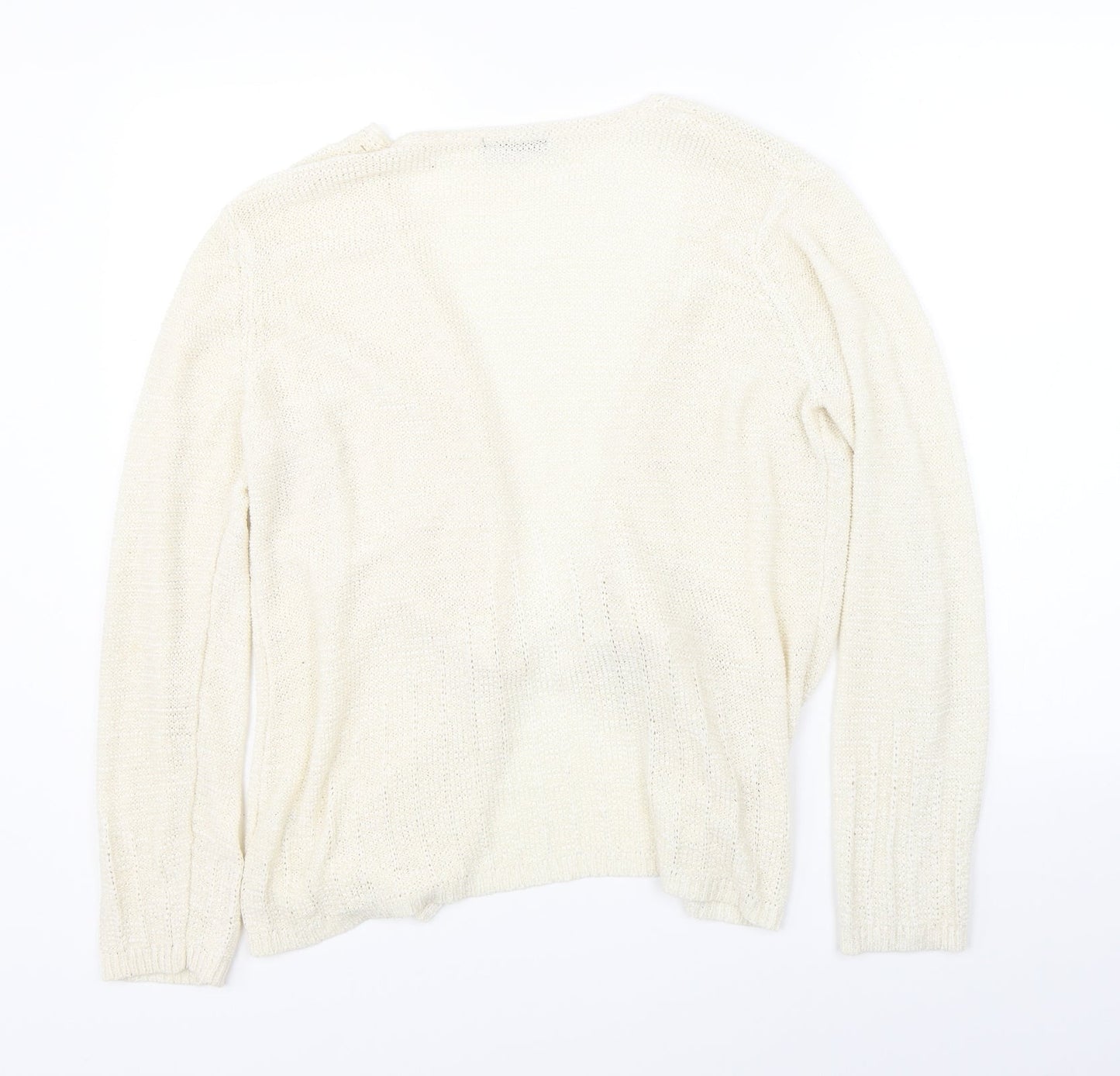 Womens UK Size M BM Beige Cardigan Jumper
