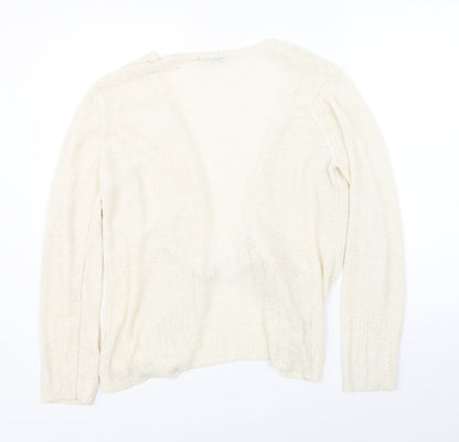 Womens UK Size M BM Beige Cardigan Jumper
