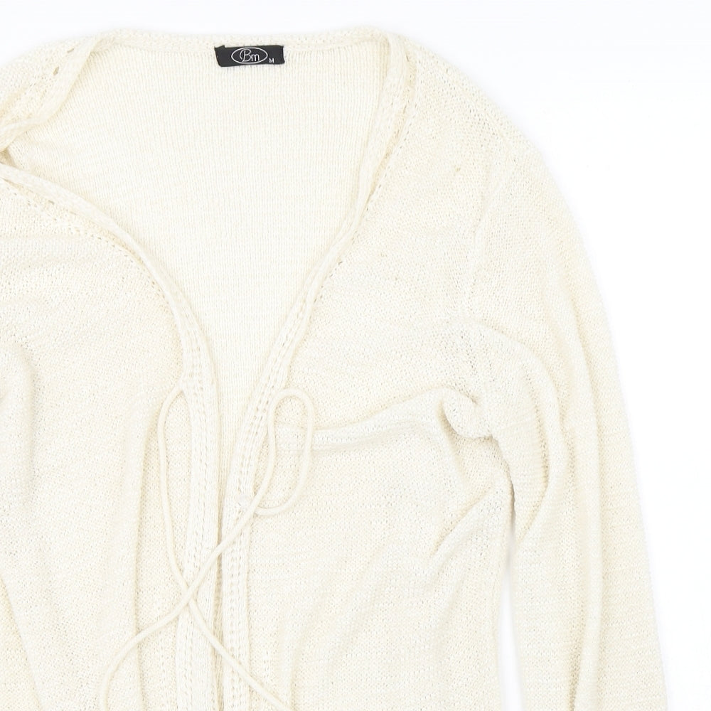 Womens UK Size M BM Beige Cardigan Jumper