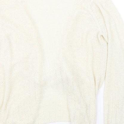 Womens UK Size M BM Beige Cardigan Jumper
