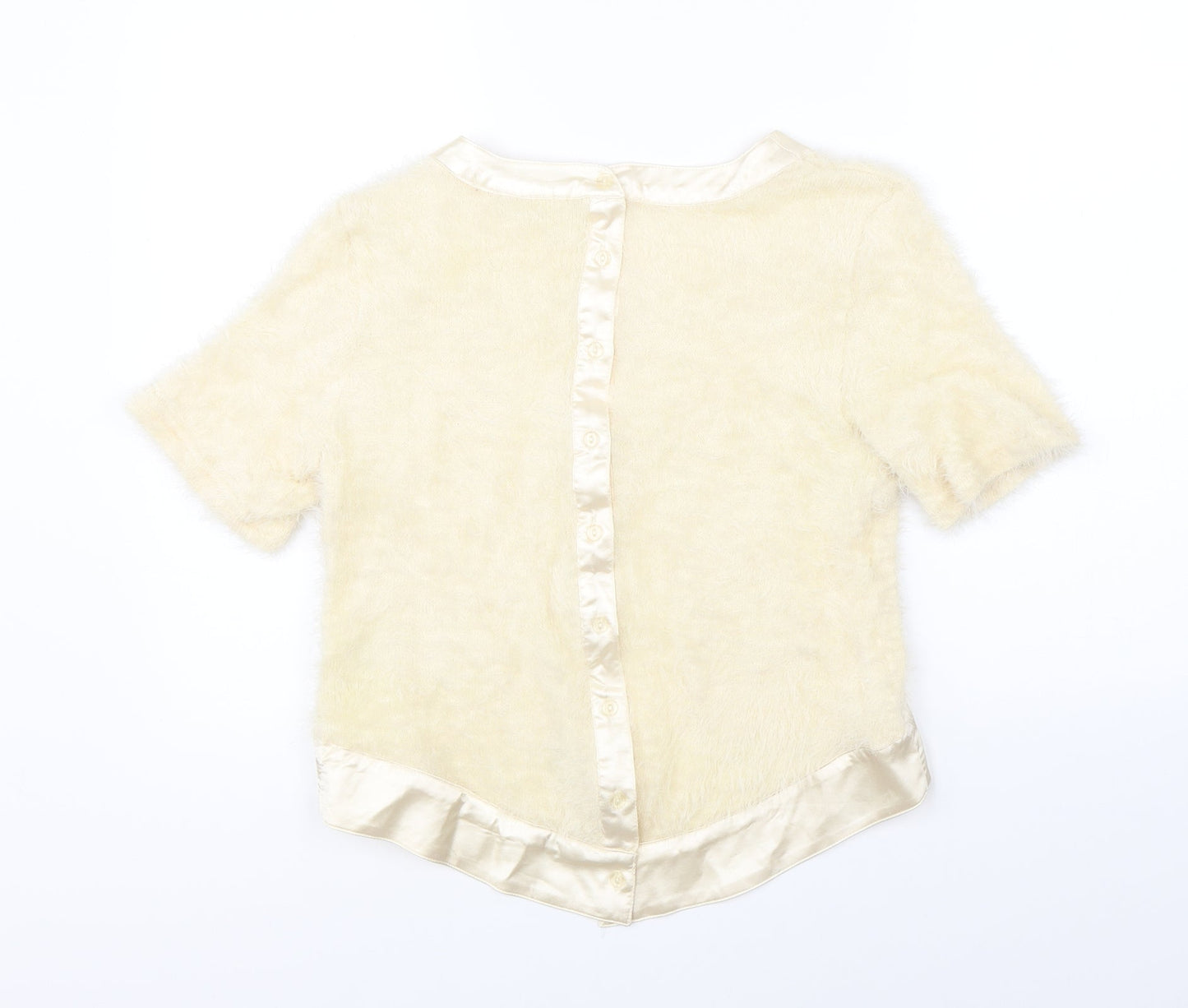 Womens UK Size S Urmoda Beige Basic Blouse