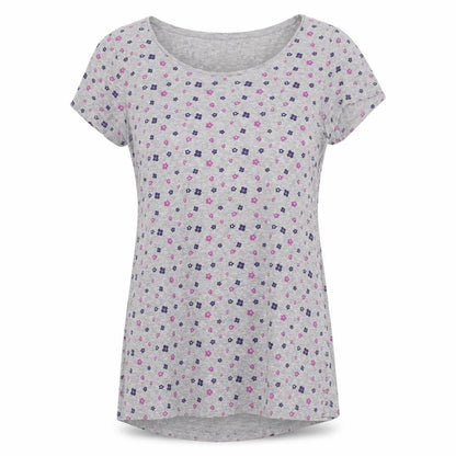 Peacocks Womens Grey Floral   Nightshirt Size 14