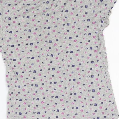 Peacocks Womens Grey Floral   Nightshirt Size 14