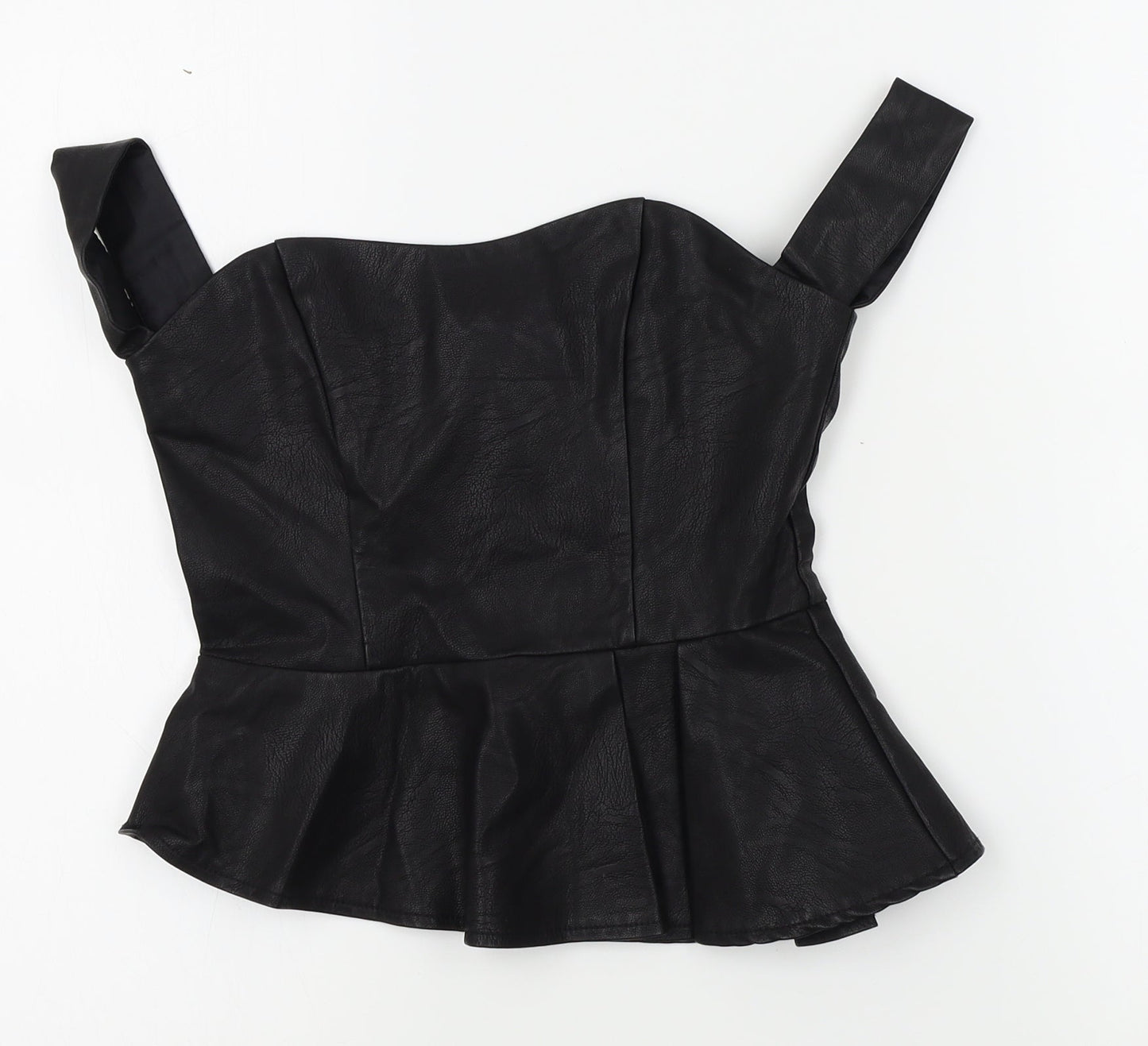 Womens UK Size 6 Missguided Black Basic Blouse