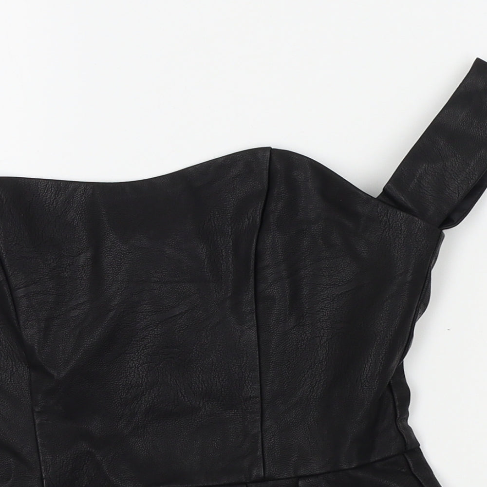 Womens UK Size 6 Missguided Black Basic Blouse