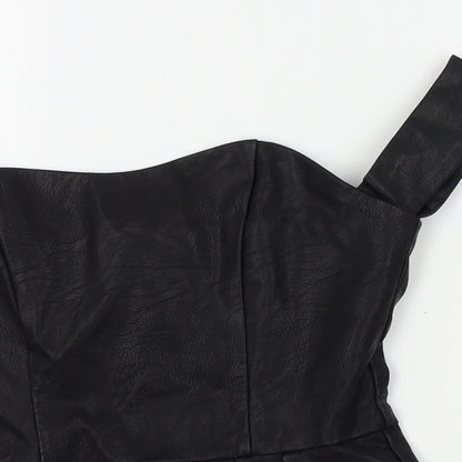 Womens UK Size 6 Missguided Black Basic Blouse