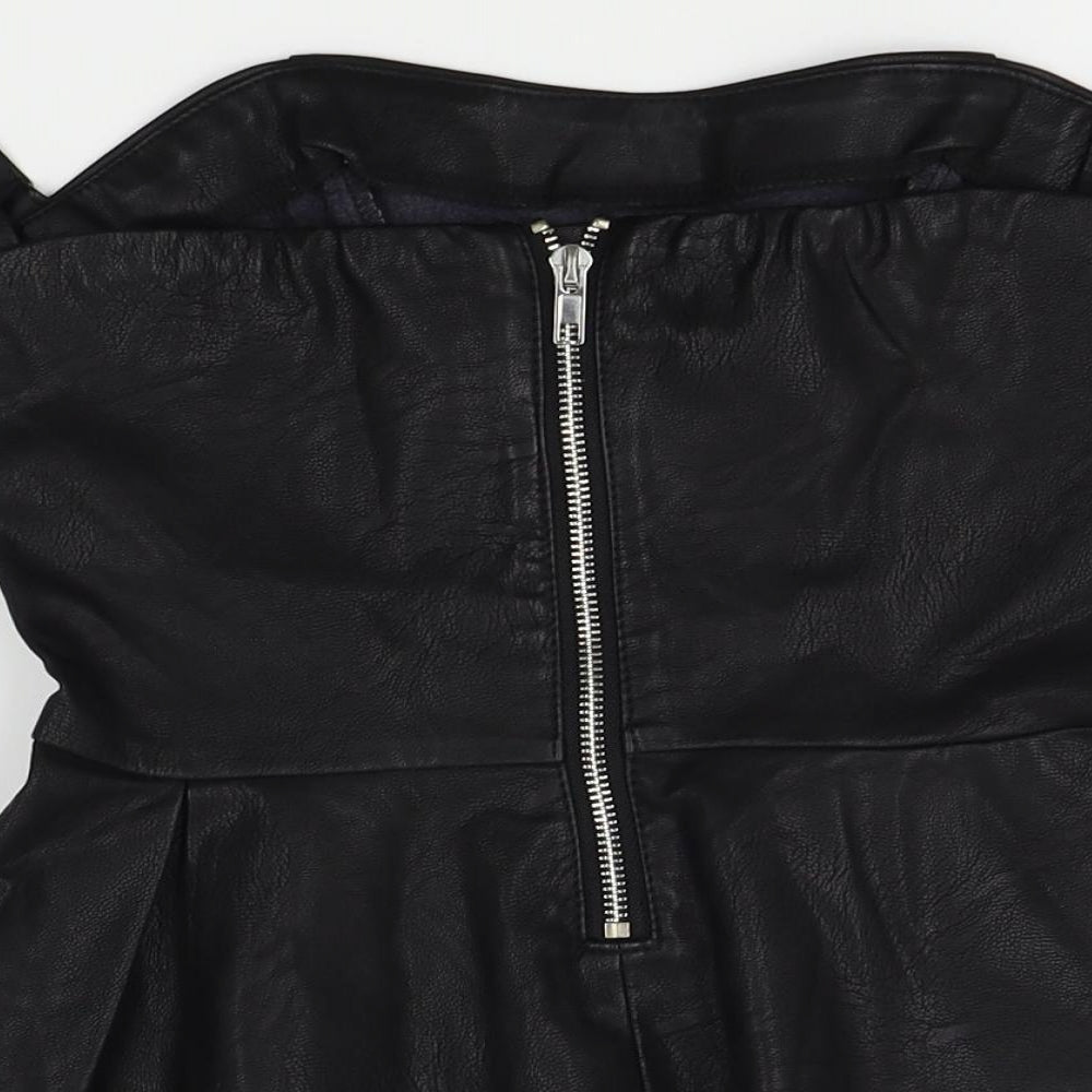 Womens UK Size 6 Missguided Black Basic Blouse