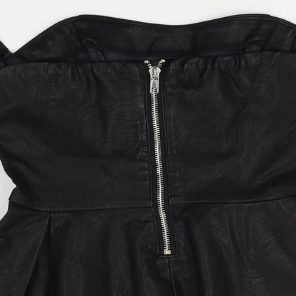 Womens UK Size 6 Missguided Black Basic Blouse