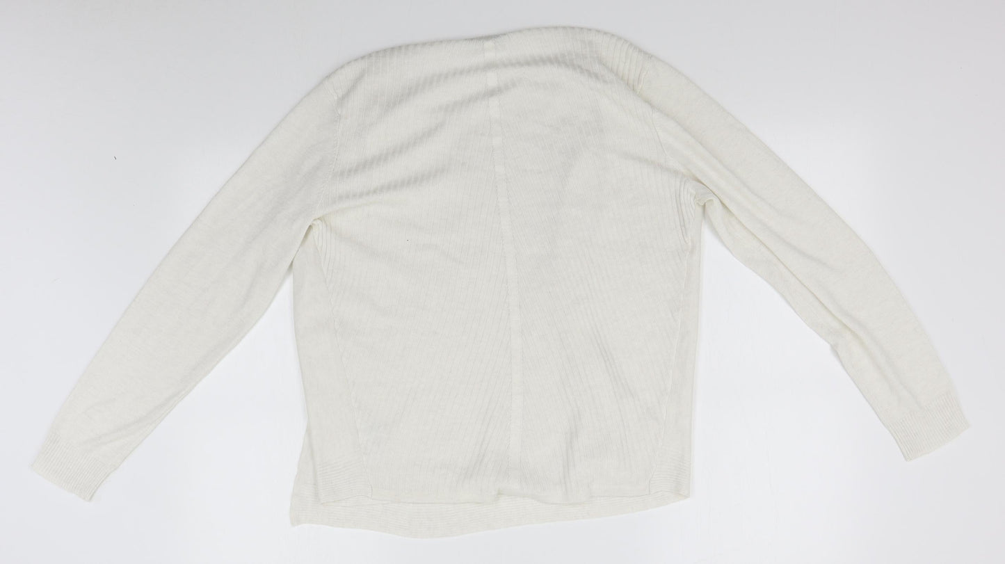 George Womens White   Wrap Jumper Size 16