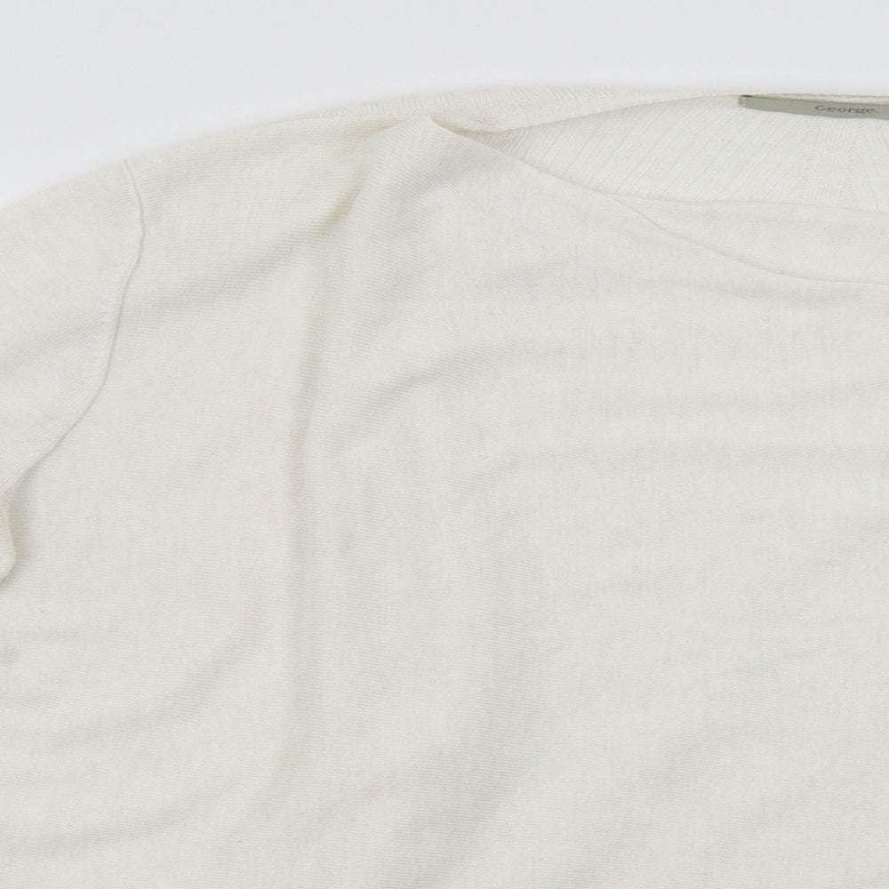 George Womens White   Wrap Jumper Size 16