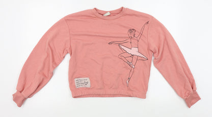 LC Waikiki Girls Pink   Pullover Jumper Size 12-13 Years