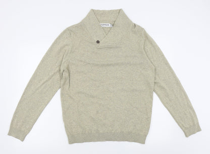 Topman Mens Beige   Pullover Jumper Size M