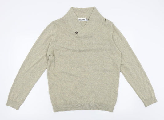 Topman Mens Beige   Pullover Jumper Size M