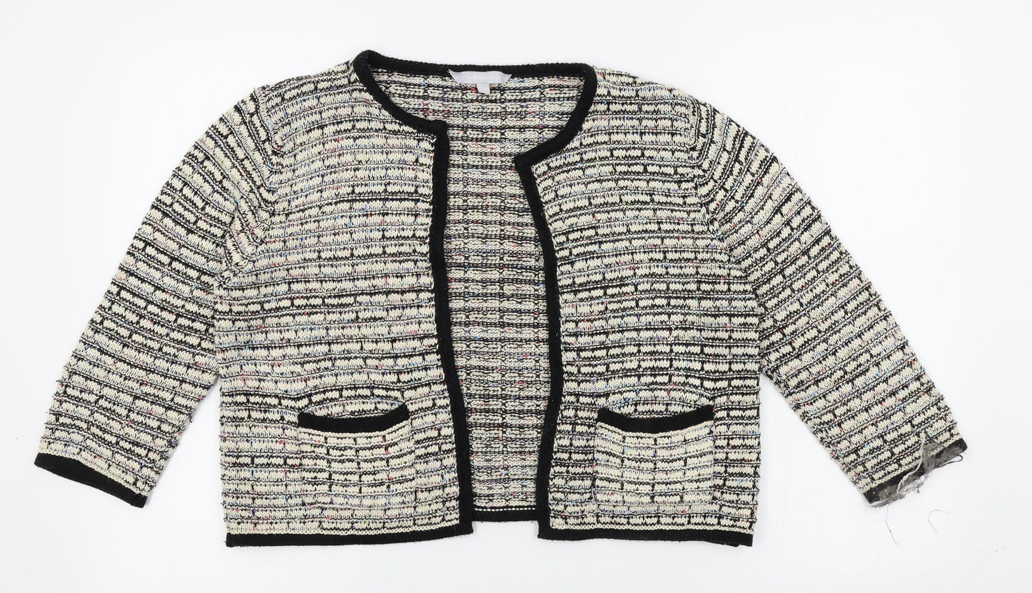 Womens UK Size 10 Red Herring Beige Cardigan Jumper