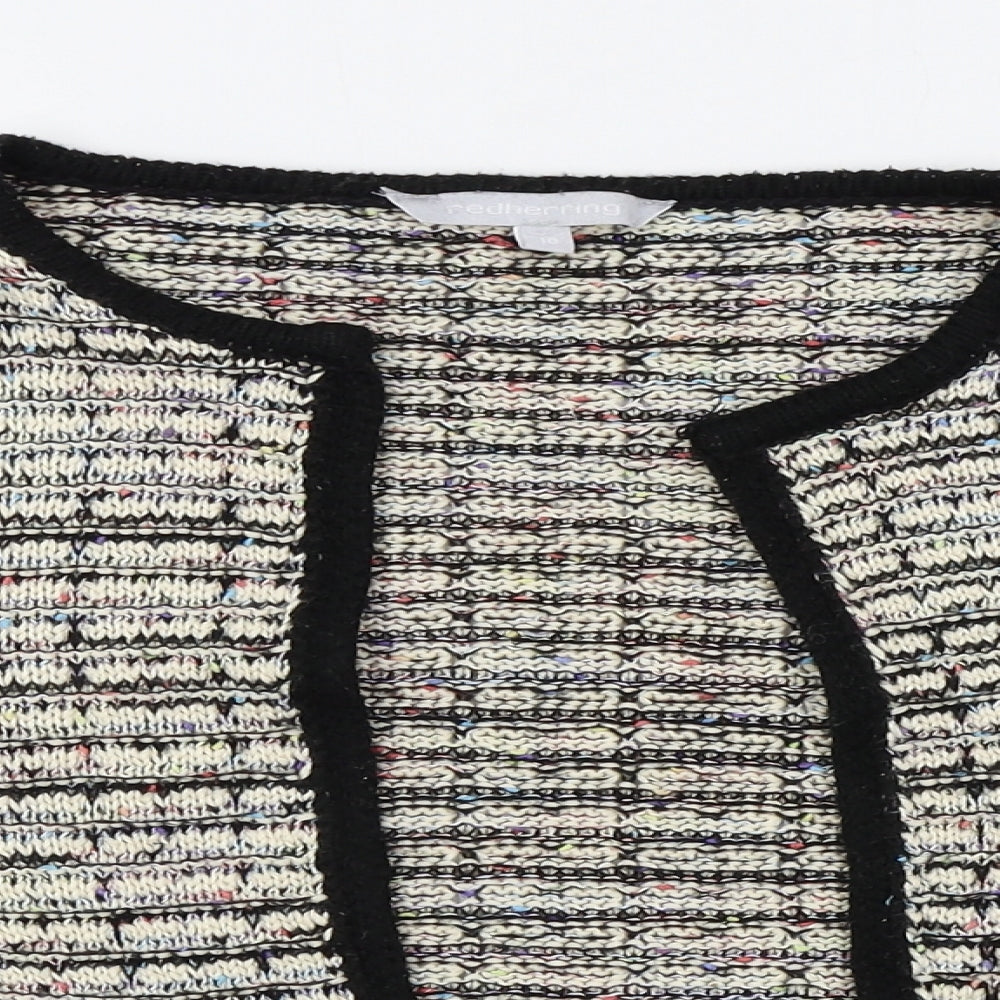 Womens UK Size 10 Red Herring Beige Cardigan Jumper