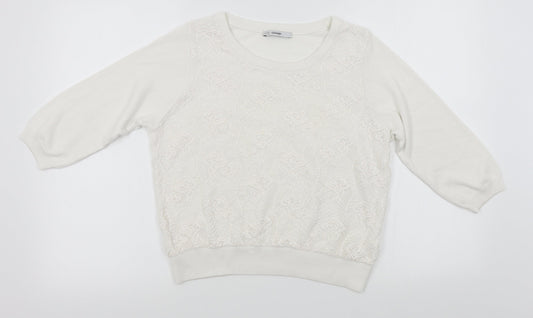 George Womens White   Pullover Jumper Size S