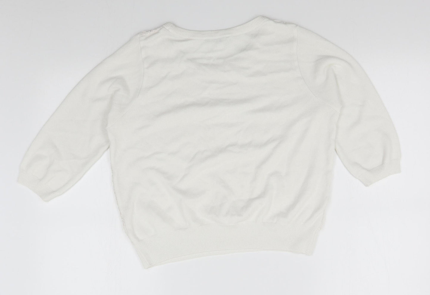 George Womens White   Pullover Jumper Size S