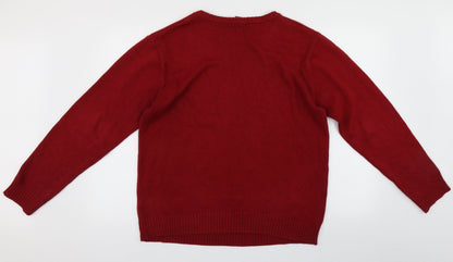Easy Mens Red   Pullover Jumper Size M