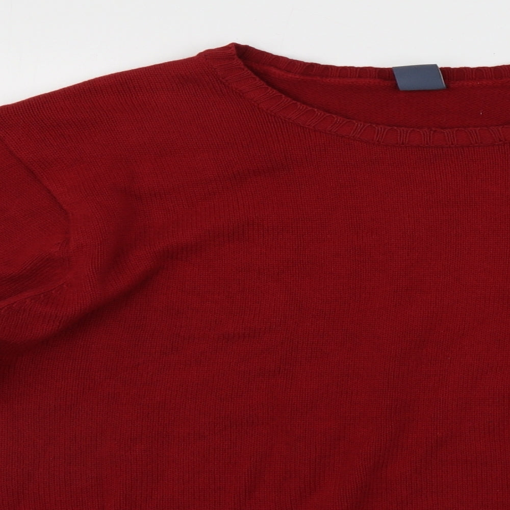 Easy Mens Red   Pullover Jumper Size M