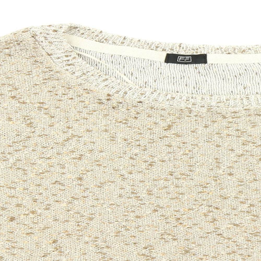 Womens UK Size 16 F&F Beige Cardigan Jumper