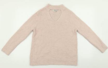 Womens UK Size L Peacocks Pink Pullover Jumper