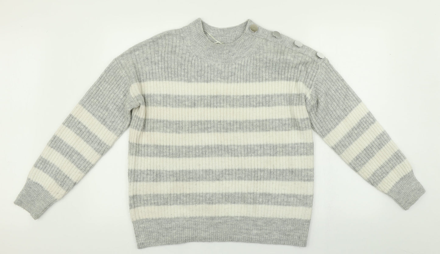 George Womens Multicoloured Striped  Pullover Jumper Size S