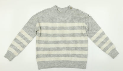 George Womens Multicoloured Striped  Pullover Jumper Size S