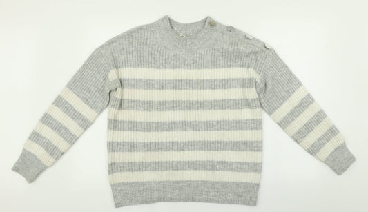 George Womens Multicoloured Striped  Pullover Jumper Size S