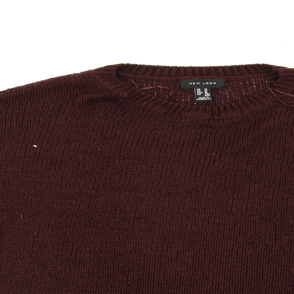 Womens UK Size M New Look Red Pullover Jumper