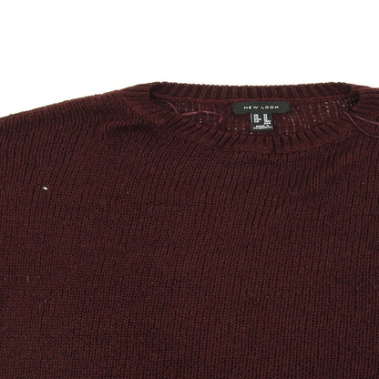 Womens UK Size M New Look Red Pullover Jumper