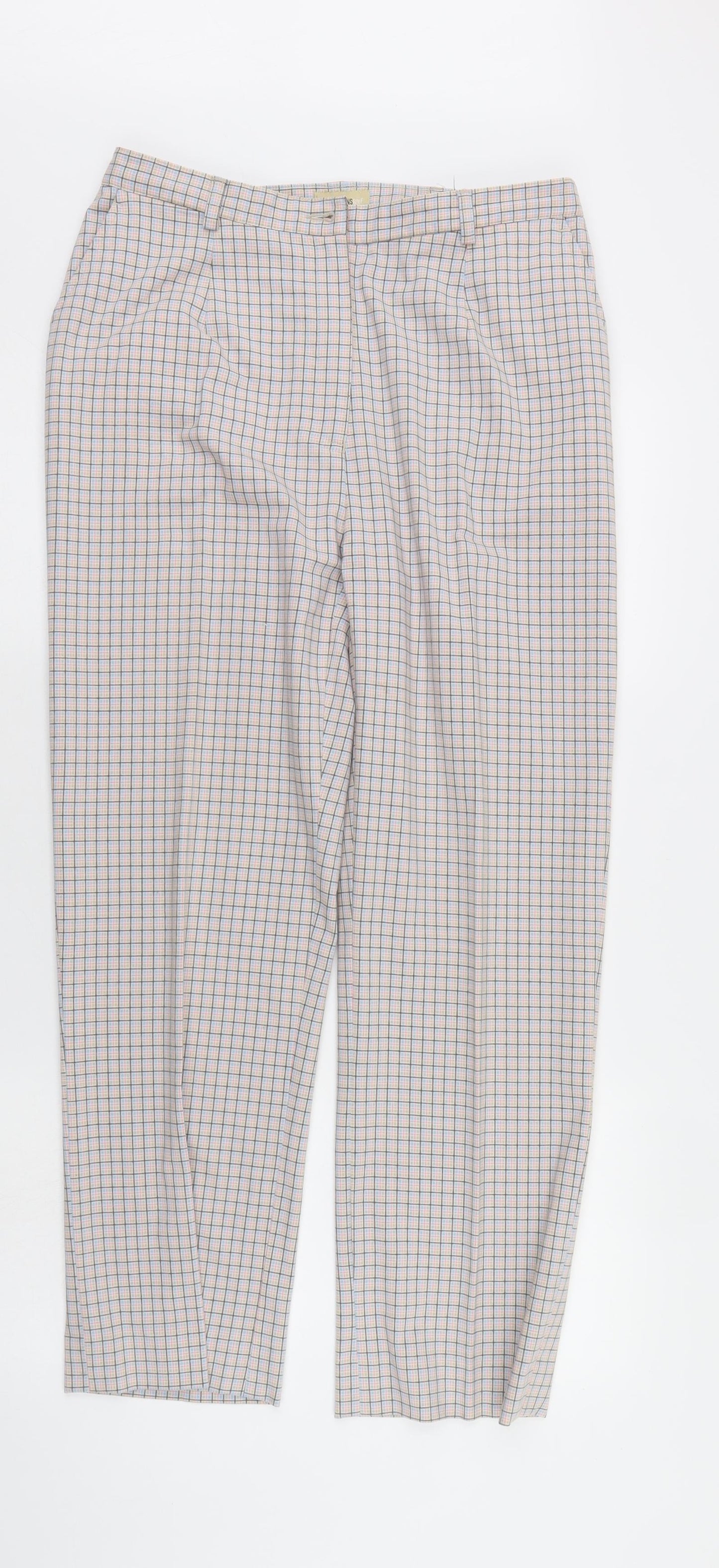Alice Collins Womens Multicoloured Check  Sweatpants Trousers  L28 in